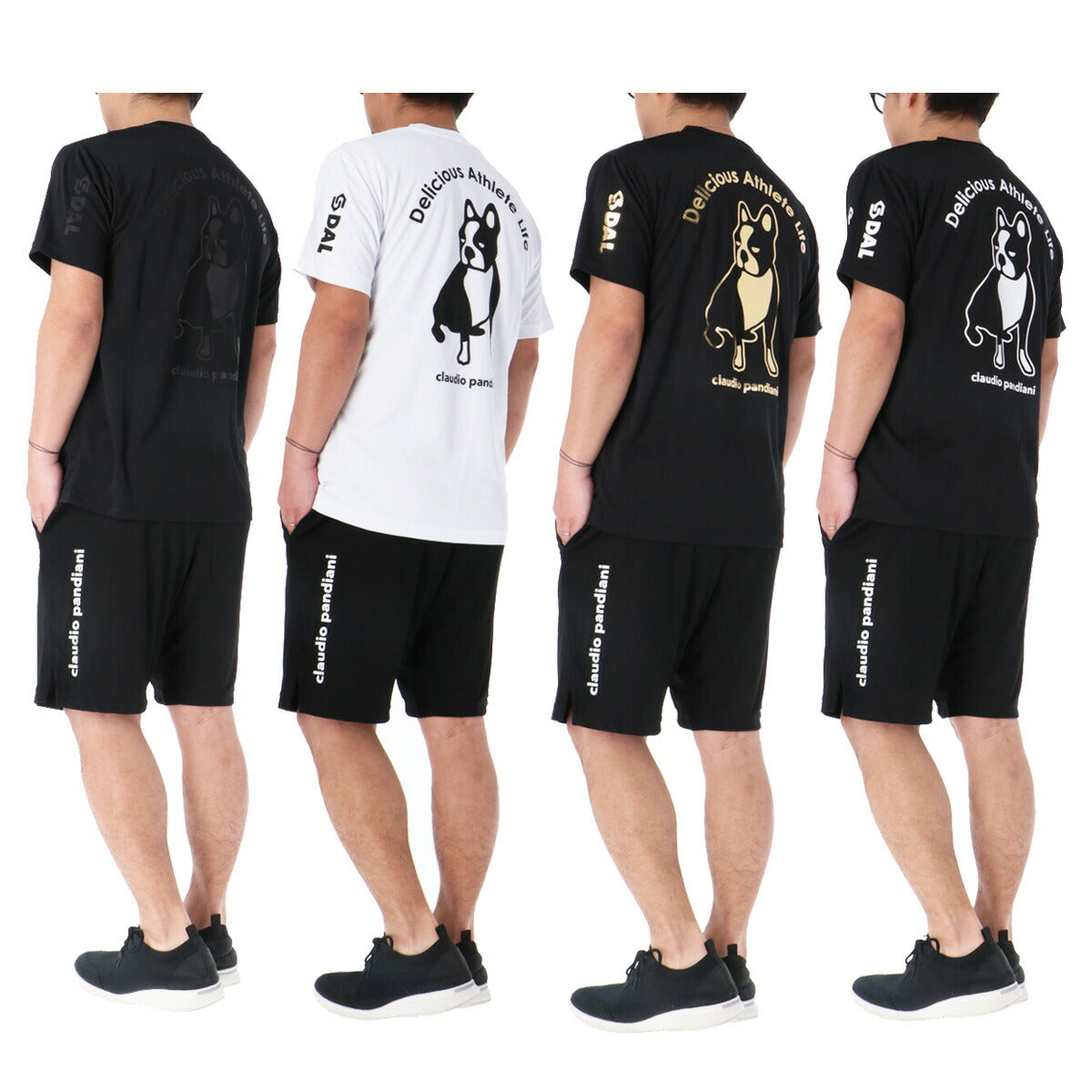 サッカージャンキー Tシャツ ハーフパンツ 上下 メンズ ブラック ホワイト CP25A12