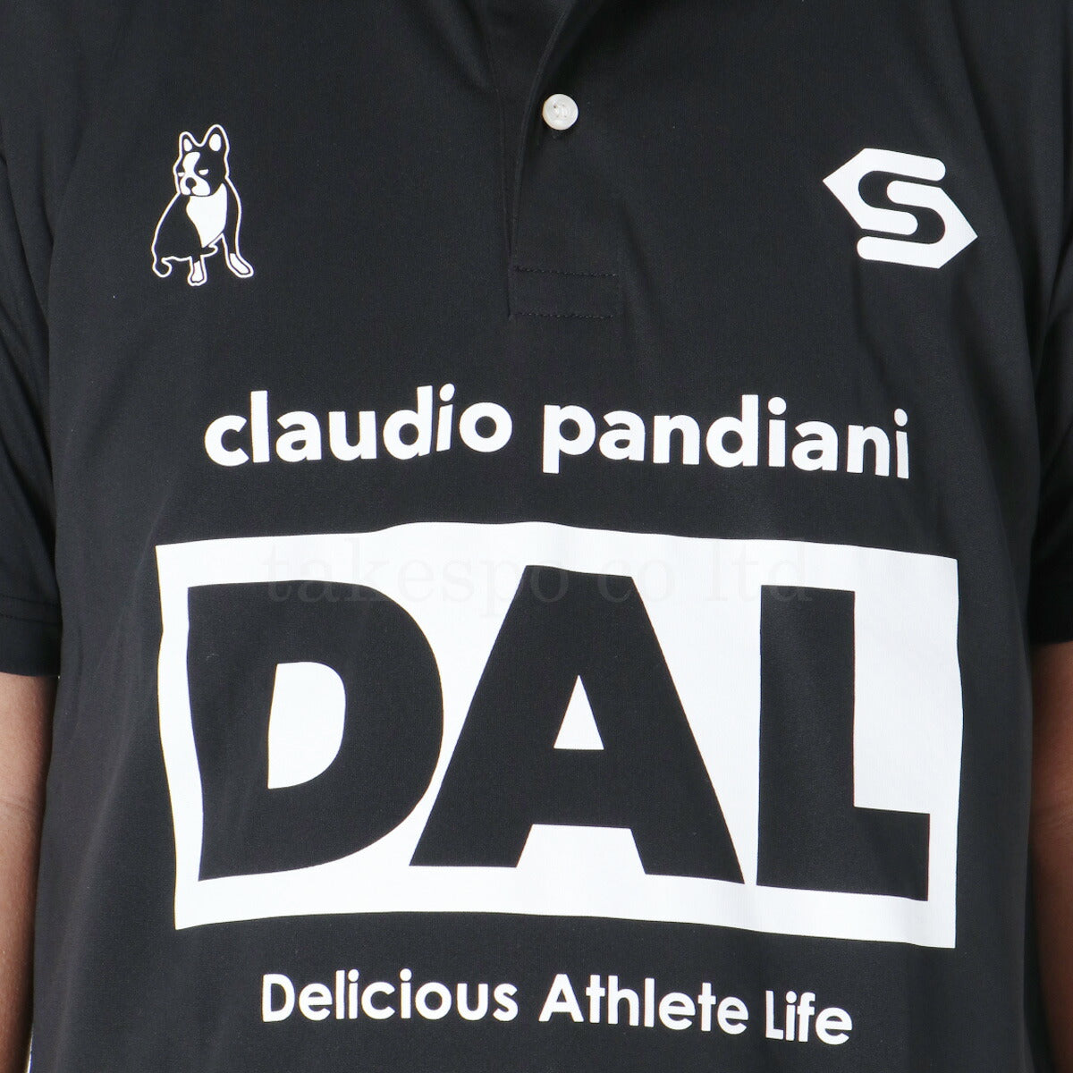 サッカージャンキー ポロシャツ メンズ Delicious Athlete Life ブラック ホワイト CP25A21