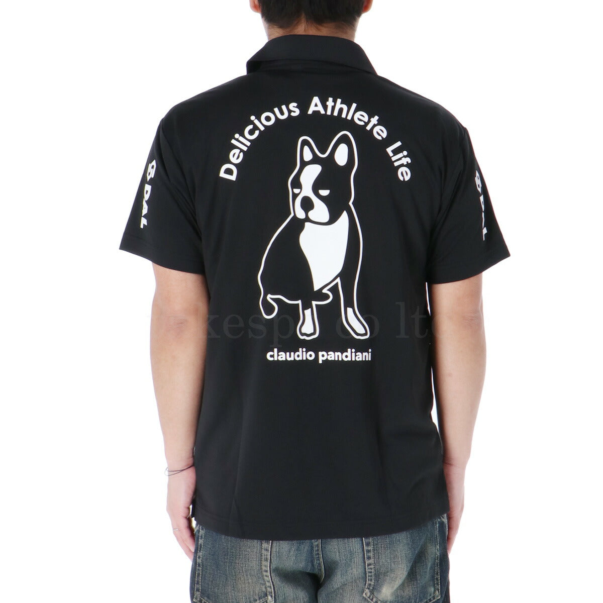サッカージャンキー ポロシャツ メンズ Delicious Athlete Life ブラック ホワイト CP25A21