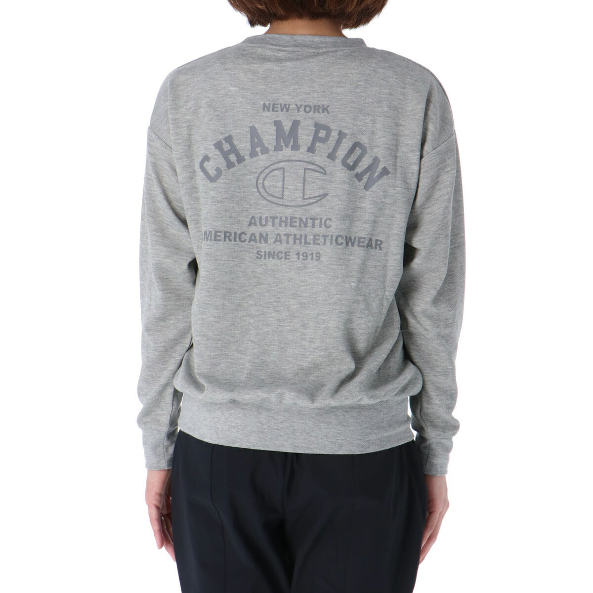 チャンピオン Tシャツ レディース LONG SLEEVE SHIRT グレー ブラック カーキグリーン CWAS405