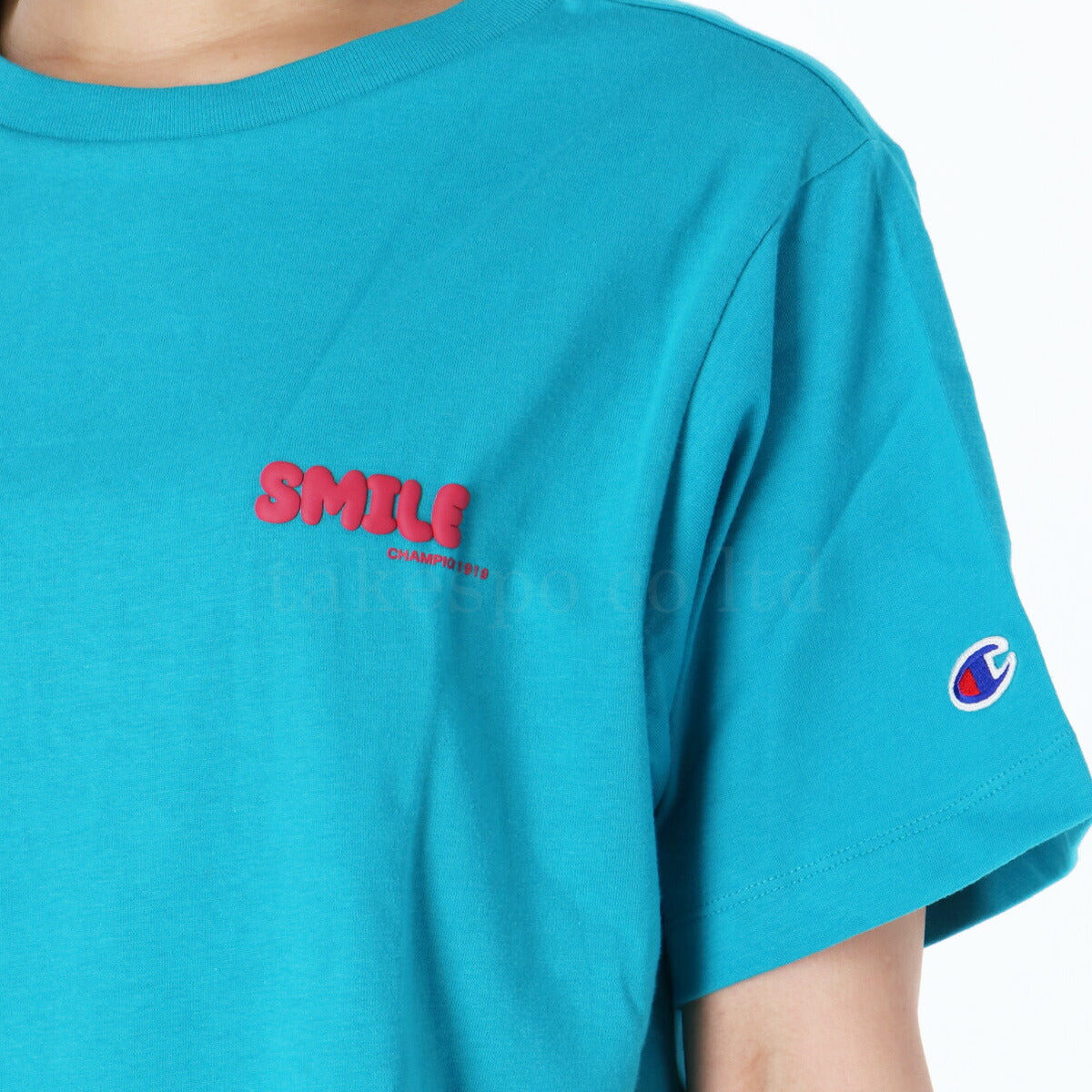 チャンピオン Tシャツ レディース ロゴ ネイビー ホワイト ブルー イエロー CWB313