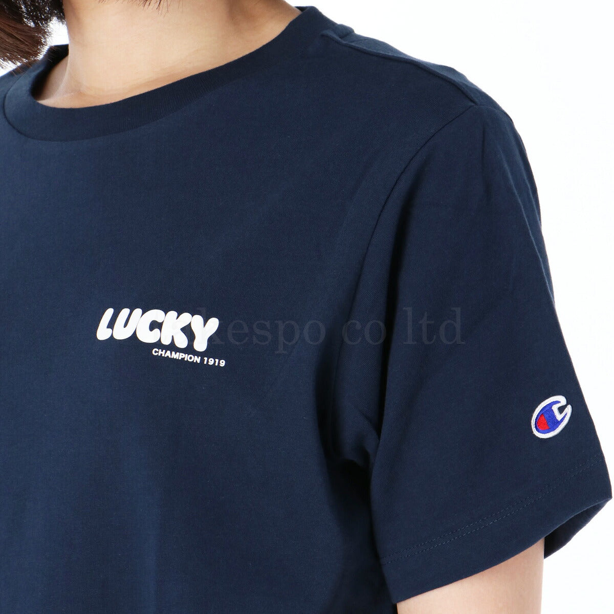 チャンピオン Tシャツ レディース ロゴ ネイビー ホワイト ブルー イエロー CWB313