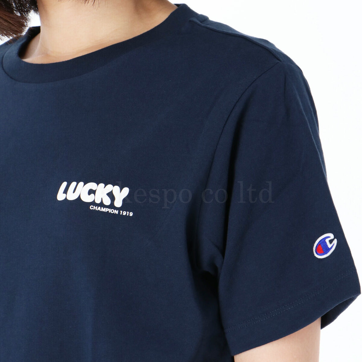 チャンピオン Tシャツ レディース ロゴ ネイビー ホワイト ブルー イエロー CWB313