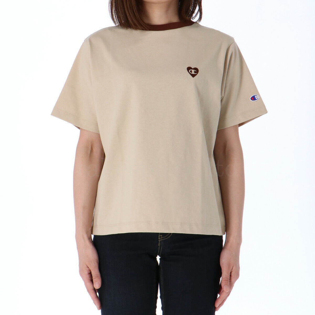 チャンピオン Tシャツ レディース ベージュ ネイビー グリーン ホワイト CWC302