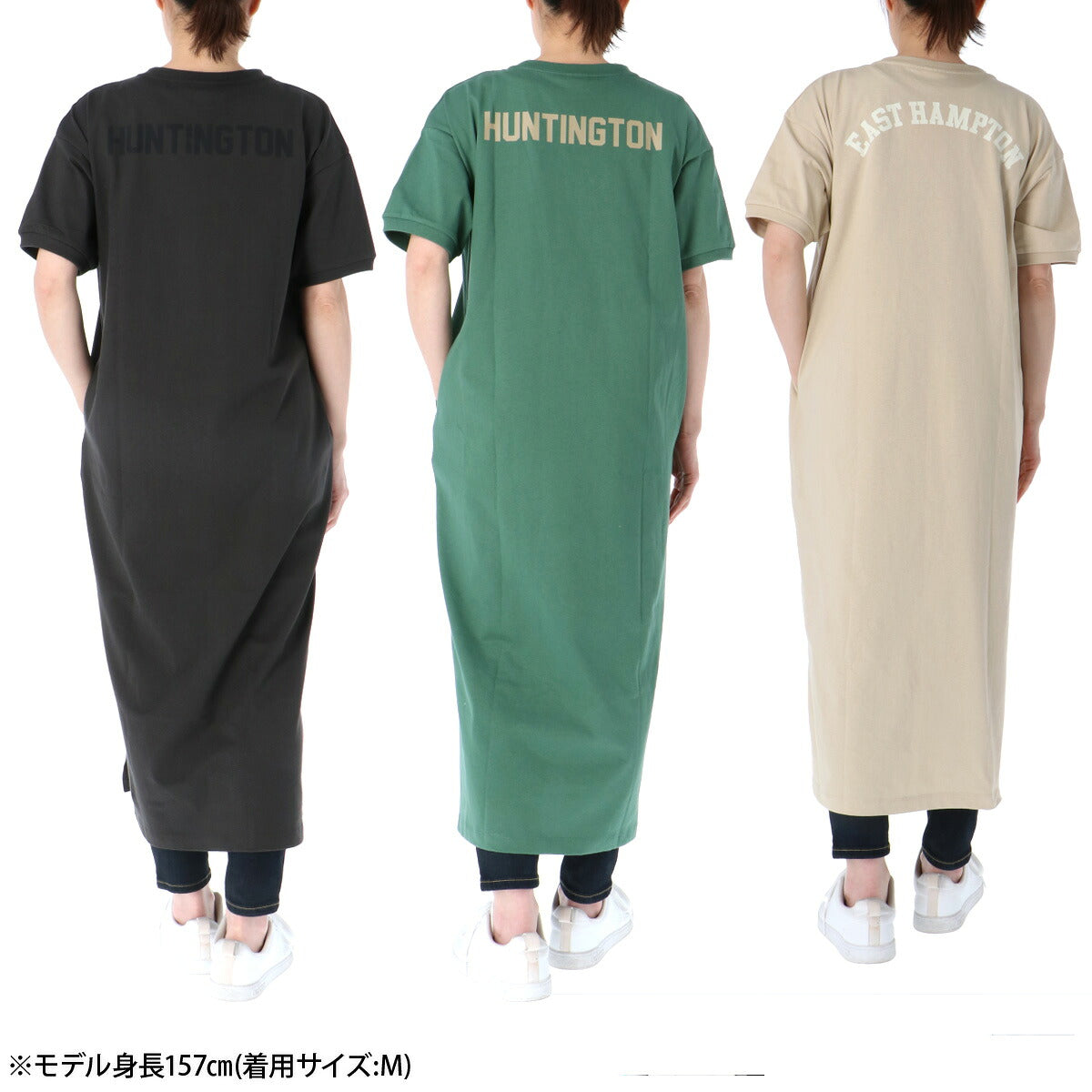 チャンピオン ワンピース レディース ブラック グリーン ベージュ CWD305