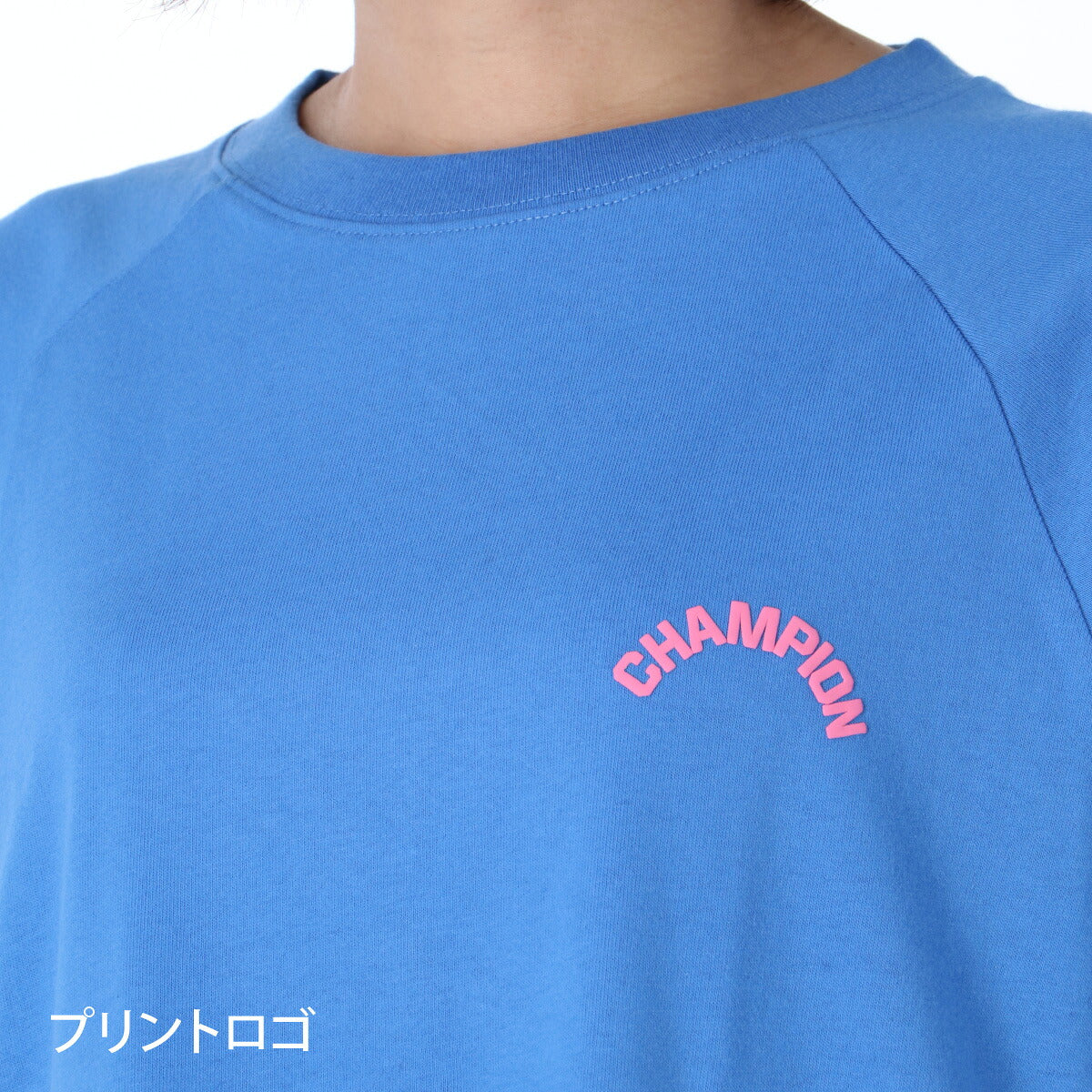 チャンピオン Tシャツ ワンピース レディース ブランド Champion コットン100 綿100 ロング丈 黒 CWD320 ブラック ブルー かわいい 大きいサイズ 有 トップス ウォーキング ウェア スポーツウェア