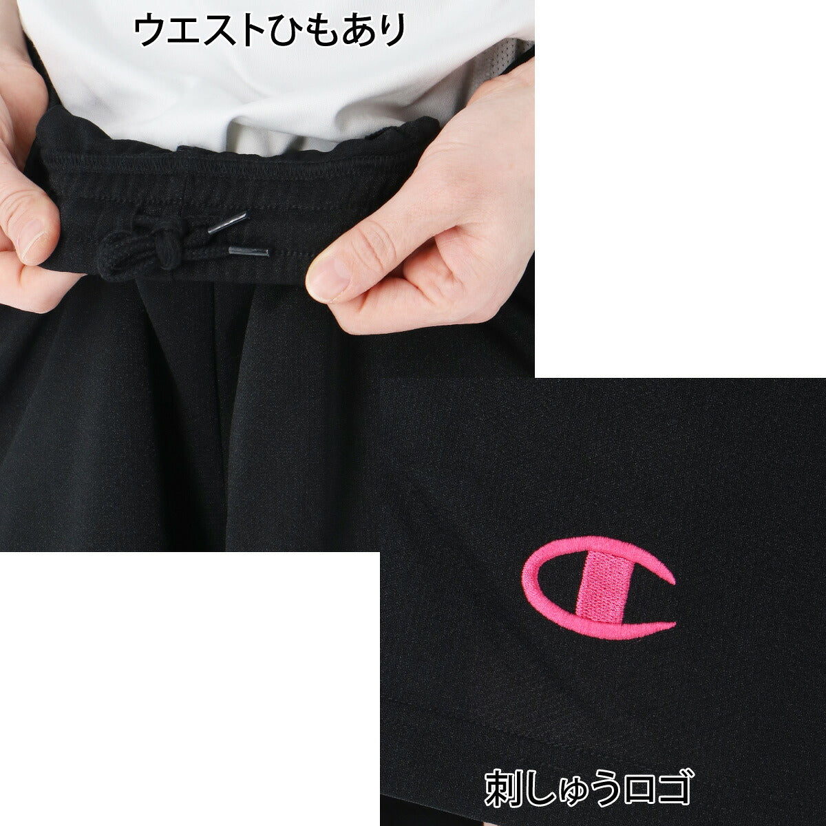 チャンピオン ハーフパンツ レディース ブラック ネイビー グリーン ピンク CWDB528