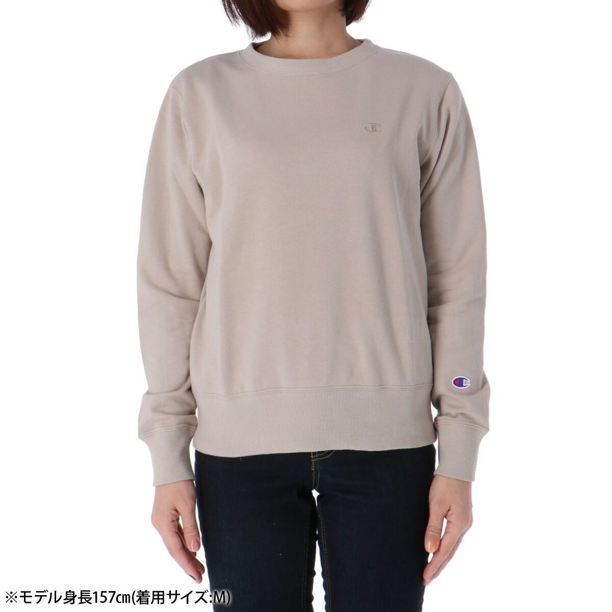 チャンピオン スウェットシャツ レディース クルーネックスウェットシャツ ホワイト グレー ブラック ネイビー グリーン レッド ブラウン ベージュ ピンク CWY018
