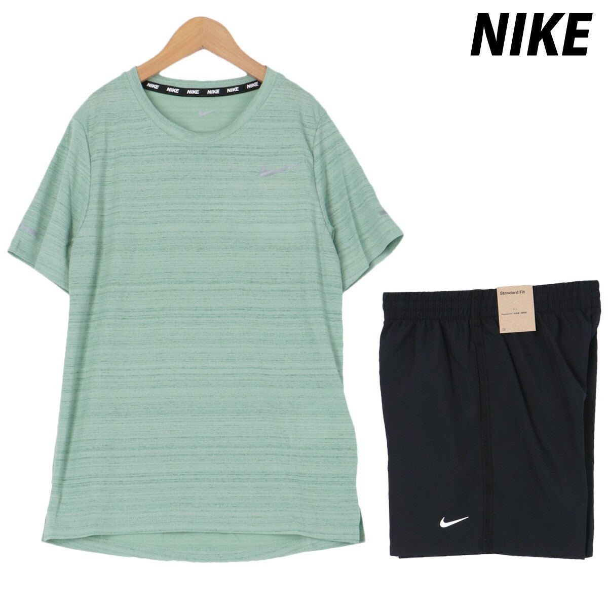ナイキ Dri - FIT マイラー マルチ+ Tシャツ ハーフパンツ 上下 セットアップ ジュニア ブランド NIKE 半袖 吸汗 速乾 ドライ 短パン DD3055 037 あす楽 緑 グリーン 新作 上下セット 男 女の子 キッズ 男の子 プラクティスシャツ プラシャツ スポーツウェア トレーニングウェア スポーツ おしゃれ - 【公式】限定ジャージのタケスポ（Limited jersey takespo）