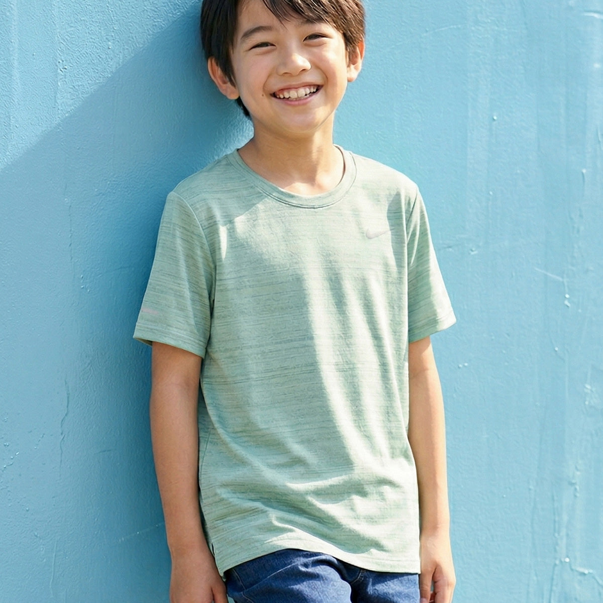 ナイキ Tシャツ ジュニア ドライフィット 緑 グリーン DD3055