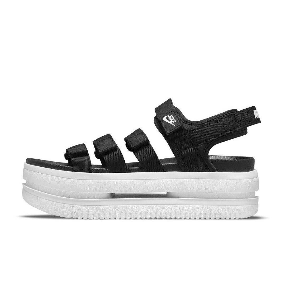 ナイキ アイコン クラシック シューズ レディース ブランド スポーツサンダル シャワーサンダル 靴 くつ スポサン 夏 NIKE 厚底 カジュアル マジックテープ ベルクロ プラットフォーム ストラップ DH0223001 あす楽 黒 ブラック 新作 ウィメンズ かわいい 大きいサイズ 有 スポーツ おしゃれ - 【公式】限定ジャージのタケスポ（Limited jersey takespo）