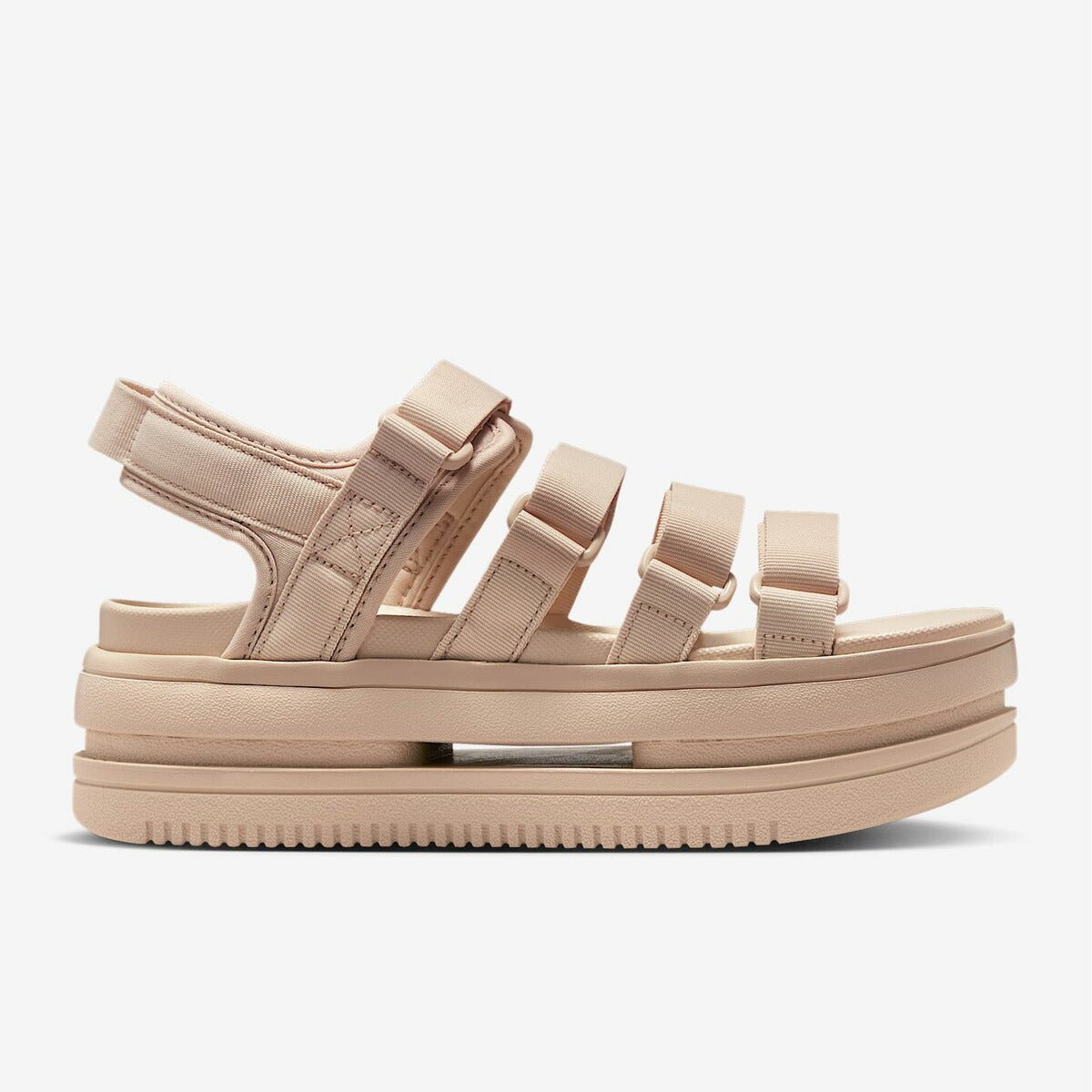 ナイキ アイコン クラシック シューズ レディース ブランド スポーツサンダル シャワーサンダル 靴 くつ スポサン 夏 NIKE 厚底 カジュアル マジックテープ ベルクロ プラットフォーム ストラップ DH0223102 あす楽 薄茶色 ベージュ 新作 ウィメンズ かわいい 大きいサイズ 有 スポーツ おしゃれ - 【公式】限定ジャージのタケスポ（Limited jersey takespo）