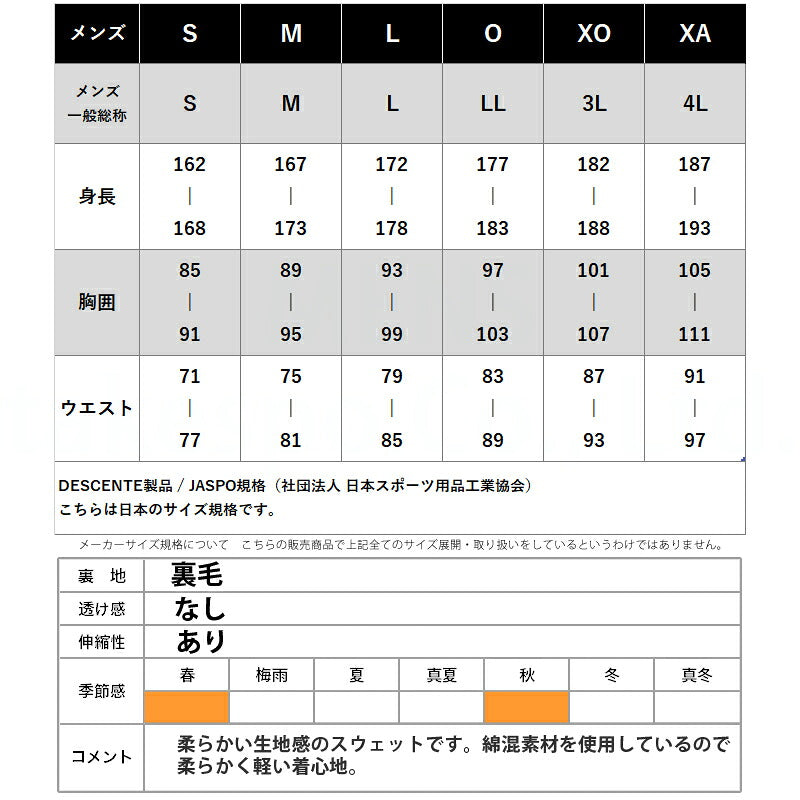 デサント スウェット 上下 メンズ ブラック ネイビー グレー DMC2601