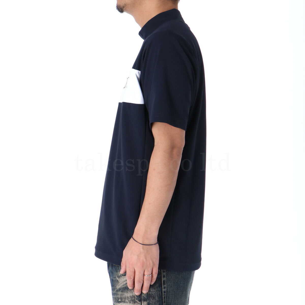 ムーブスポーツ デサント Tシャツ メンズ SUNSCREEN ネイビー ホワイト グリーン DMMXJA53