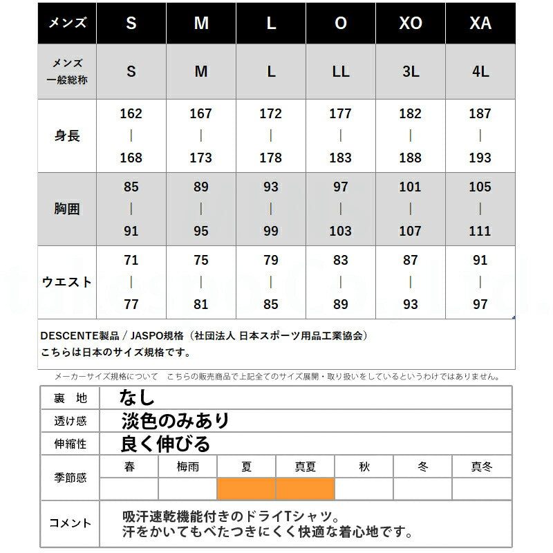 ムーブスポーツ デサント Tシャツ メンズ SUNSCREEN TOUGH ブラック ネイビー ホワイト DMMXJA60