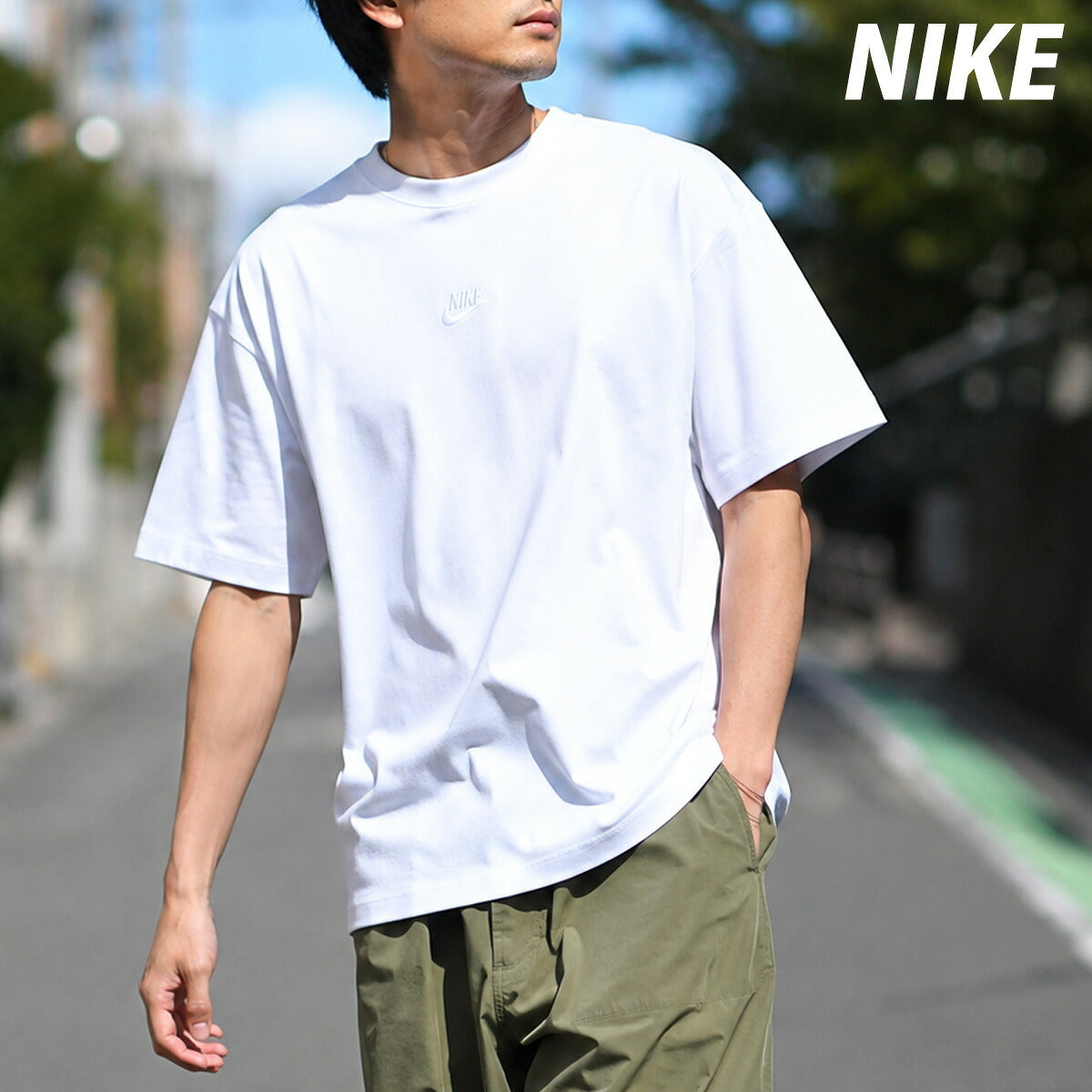 ナイキ Tシャツ メンズ プレミアム エッセンシャル 白 ホワイト DO7393