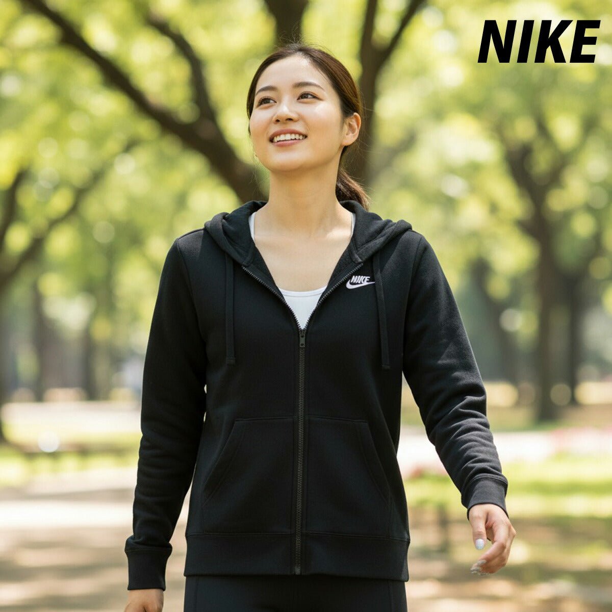 ナイキ パーカー フーディ スウェット NSW クラブ フリース スウェットパーカー レディース ブランド フルジップ NIKE 裏起毛 保温 DQ5472 010 あす楽 黒 ブラック 新作 ウィメンズ かわいい 大きいサイズ 有 トップス ウォーキング ウェア スポーツウェア トレーニングウェア スポーツ おしゃれ - 【公式】限定ジャージのタケスポ（Limited jersey takespo）