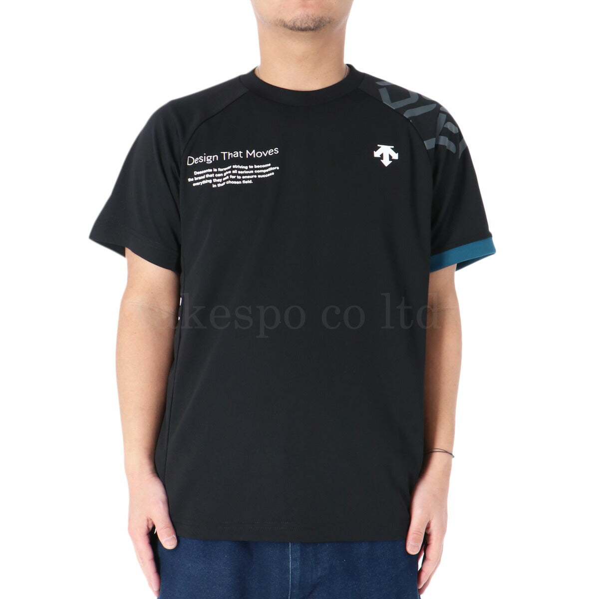 デサント Tシャツ メンズ バレーシャツ ブラック グリーン ネイビー ホワイト DV5SHT03U