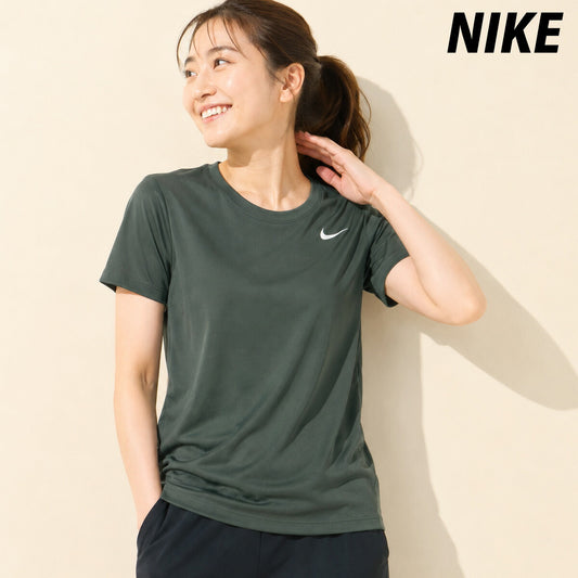 ナイキ 半袖 吸汗 速乾 吸水 ドライフィット Dri-FIT Tシャツ レディース ブランド ドライ スポーツ NIKE DX0688 303 緑 グリーン 新作 ウィメンズ かわいい 大きいサイズ 有 トップス