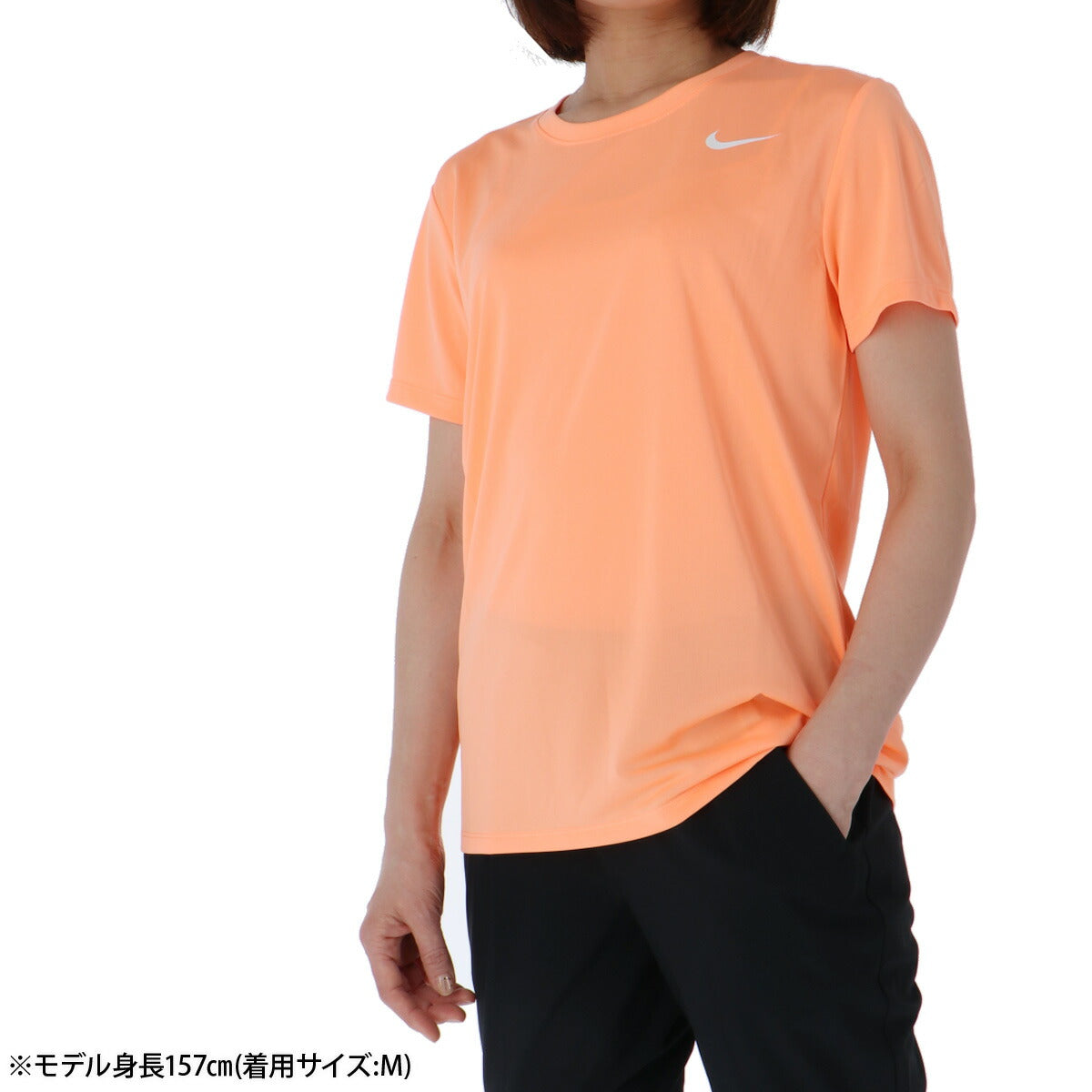 ナイキ 半袖 吸汗 速乾 ドライフィット Dri-FIT Tシャツ レディース ブランド NIKE ドライ DX0688 852 橙色 オレンジ 新作 ウィメンズ かわいい 大きいサイズ 有 トップス ウォーキング ウェア