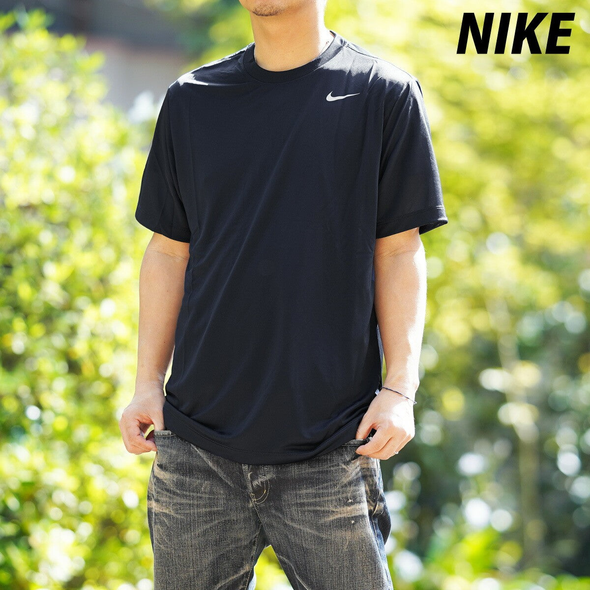 ナイキ 半袖 吸汗 速乾 吸水 Dri-FIT Tシャツ メンズ ブランド ドライ スポーツ NIKE フィットネス DX0990 010 黒 ブラック SALE セール 大きいサイズ 有 プラクティスシャツ プラシャツ