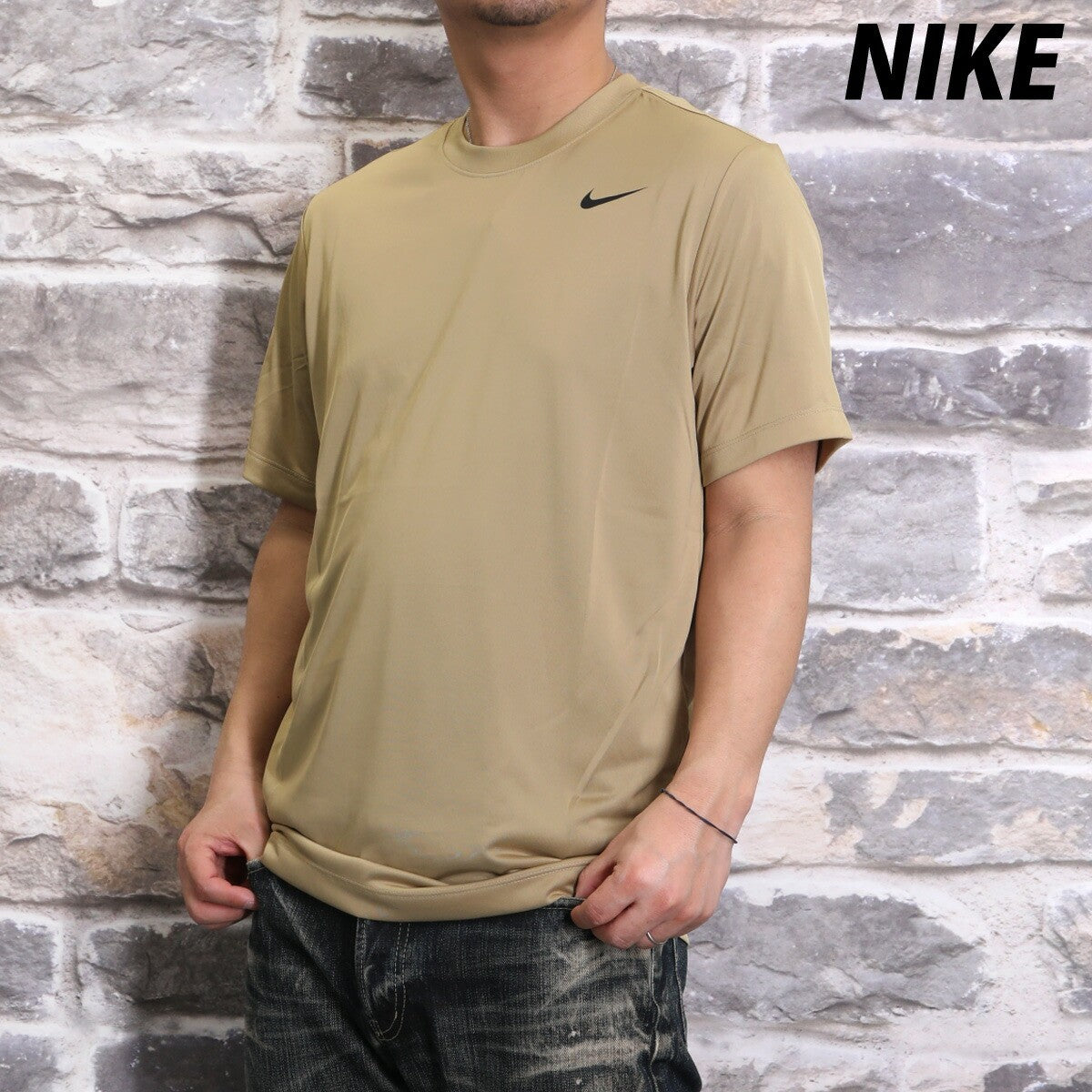 ナイキ 半袖 吸汗 速乾 吸水 Dri-FIT Tシャツ メンズ ブランド ドライ スポーツ NIKE フィットネス DX0990 297 薄茶色 ベージュ SALE セール 大きいサイズ 有 プラクティスシャツ プラシャツ