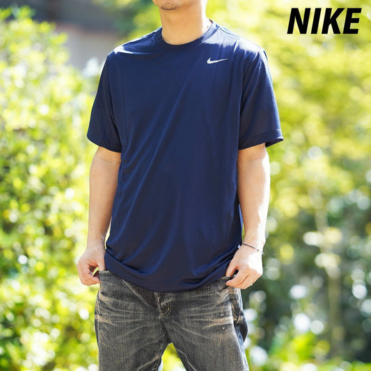 ナイキ 半袖 吸汗 速乾 吸水 Dri-FIT Tシャツ メンズ ブランド ドライ スポーツ NIKE フィットネス DX0990 451 紺 ネイビー SALE セール 大きいサイズ 有 プラクティスシャツ プラシャツ
