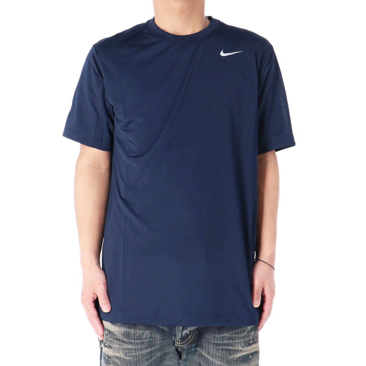 ナイキ 半袖 吸汗 速乾 吸水 Dri-FIT Tシャツ メンズ ブランド ドライ スポーツ NIKE フィットネス DX0990 451 紺 ネイビー SALE セール 大きいサイズ 有 プラクティスシャツ プラシャツ