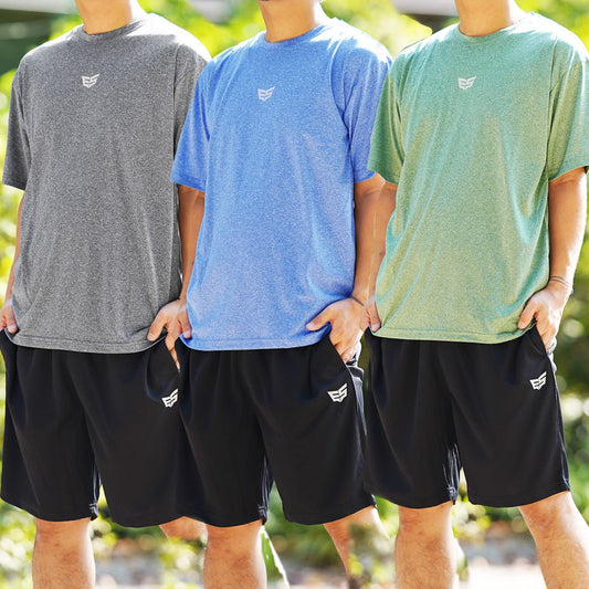 エスラッド 半袖 吸汗 速乾 半袖グラフィック Tシャツ ハーフパンツ 上下 セットアップ メンズ ブランド ESLAD 吸水速乾 ドライ ESM541 3ds タケスポ限定 定番 上下セット 大きいサイズ 有 プラクティスシャツ プラシャツ スポーツウェア トレーニングウェア スポーツ おしゃれ - 【公式】限定ジャージのタケスポ（Limited jersey takespo）