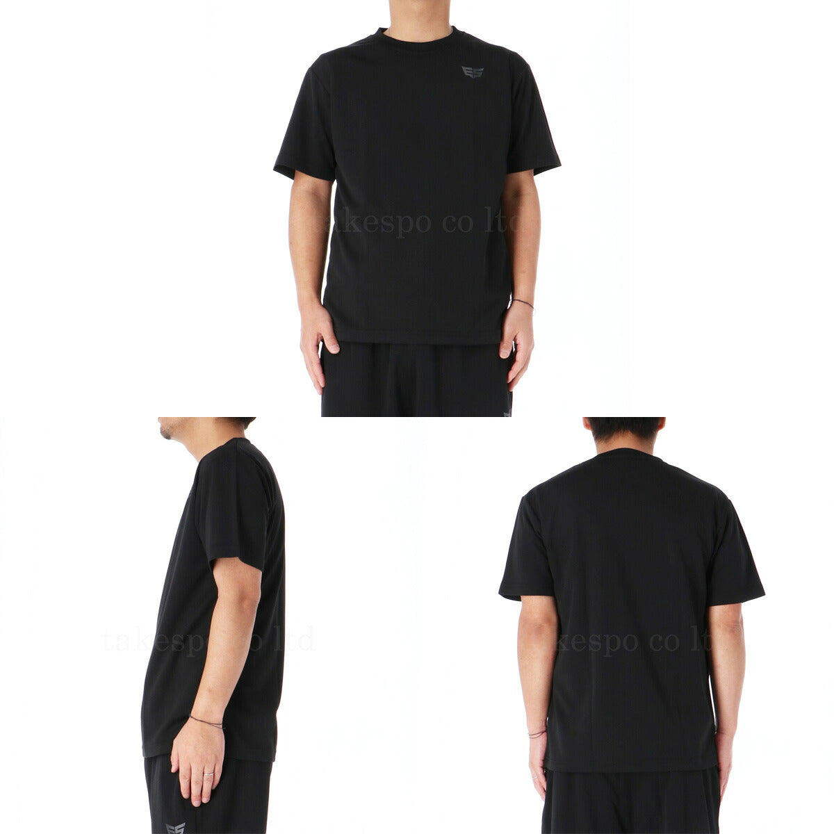 エスラッド Tシャツ ハーフパンツ 上下 メンズ ドライ WING DRY ブラック ネイビー レッド ブルー ホワイト ESM550