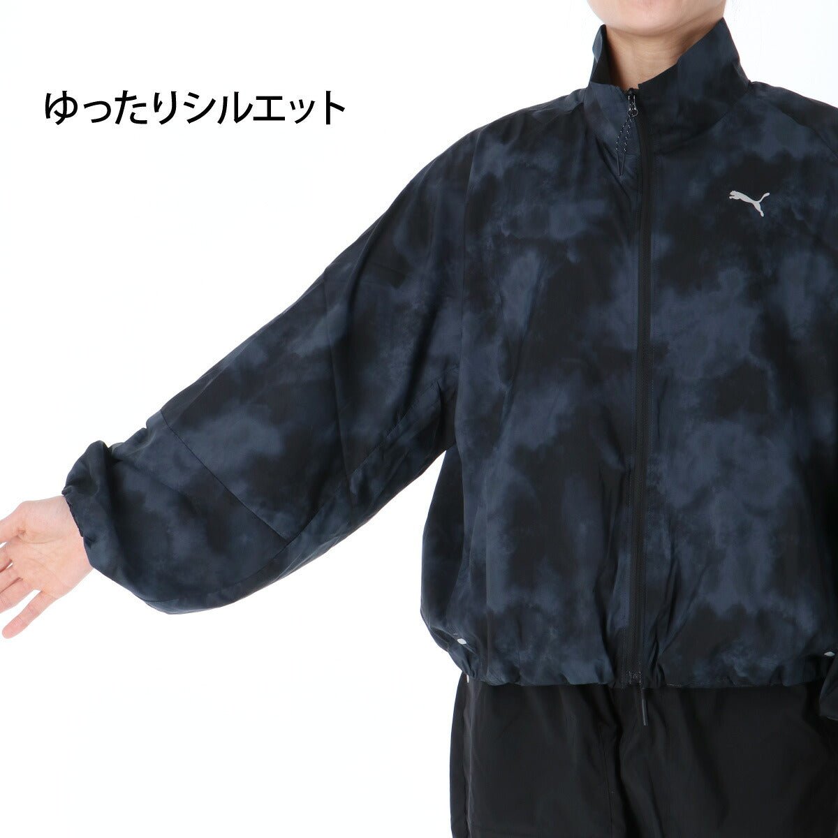 プーマ ESS ウインドブレーカー 上下 セットアップ レディース ブランド PUMA フード付き フーディ 軽量 黒 はっ水 撥水 日差し予防 UVカット グラフィック 693754 新作 上下セット かわいい 大きいサイズ 有 - 【公式】限定ジャージのタケスポ（Limited jersey takespo）