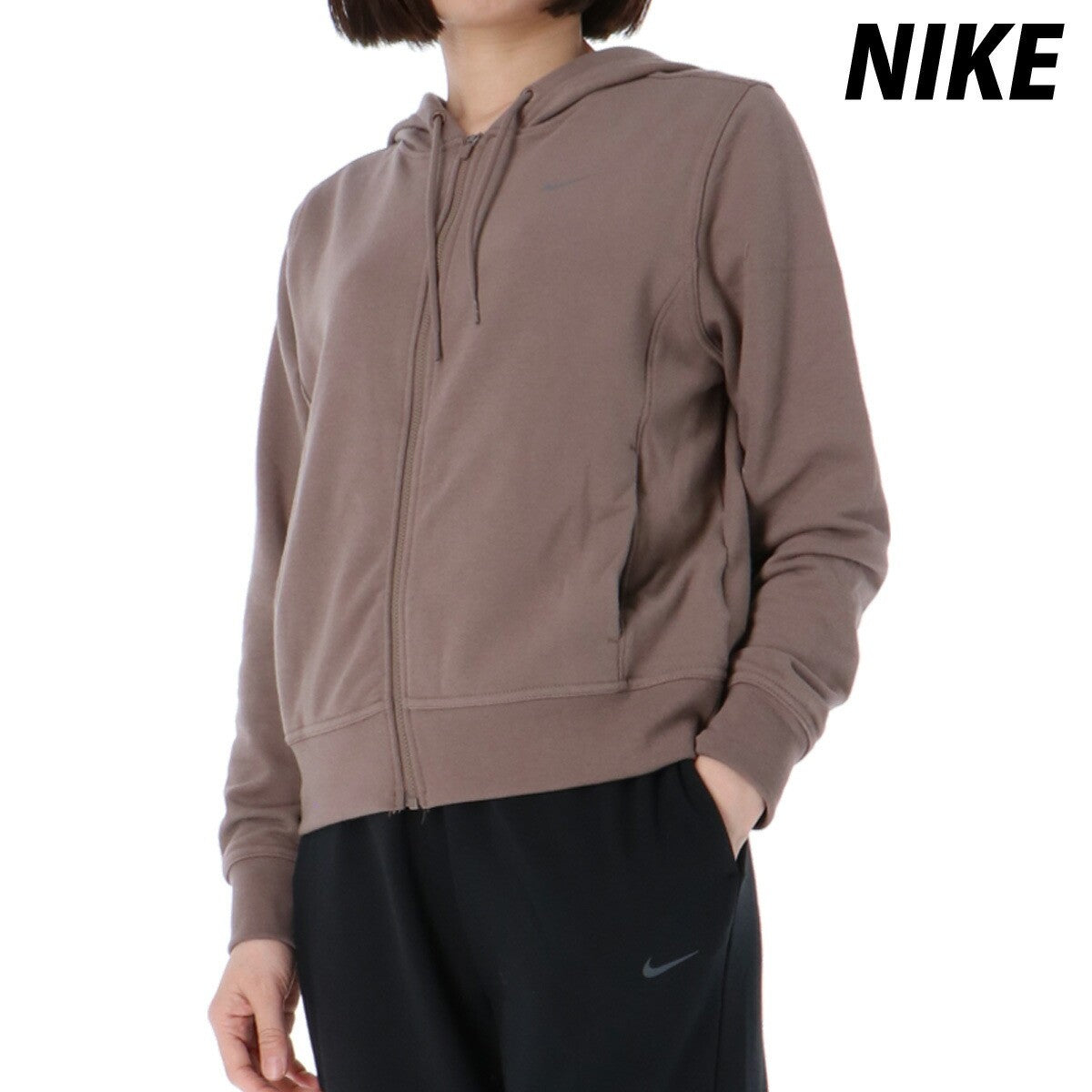 ナイキ スウェットパーカー レディース Dri-FIT ワン 茶色 ブラウン FB5199