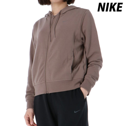 ナイキ スウェットパーカー レディース Dri-FIT ワン 茶色 ブラウン FB5199