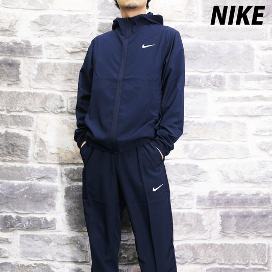 ナイキ DF フォーム ウインドブレーカー 上下 セットアップ メンズ ブランド NIKE フード付き 吸汗 速乾 ストレッチ FB7483 451 紺 ネイビー 新作 上下セット ウーブン woven 大きいサイズ 有 スポーツウェア