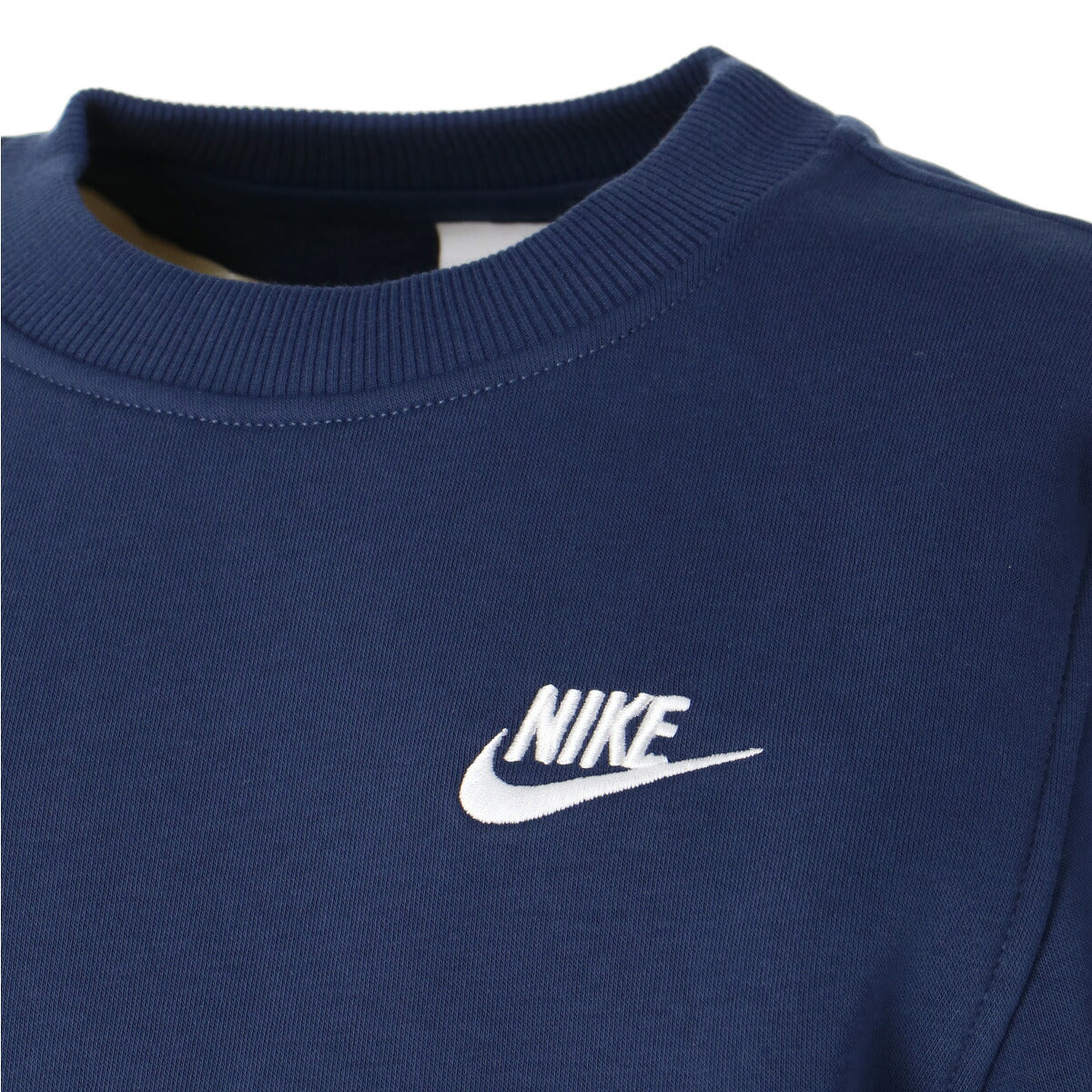 ナイキ クラブ フリース スウェット 上下 セットアップ ジュニア ブランド NIKE 裏起毛 クルーネック 綿混 ジョガーパンツ FD3006 410 紺 ネイビー 上下セット 男 女の子 キッズ スポーツウェア