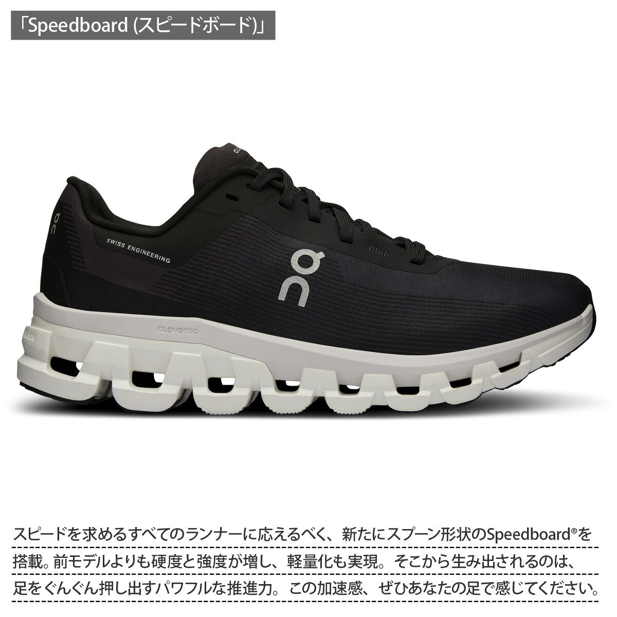 オン シューズ レディース Cloudflow 4 ブラック パープル オレンジ ホワイト FLOWW