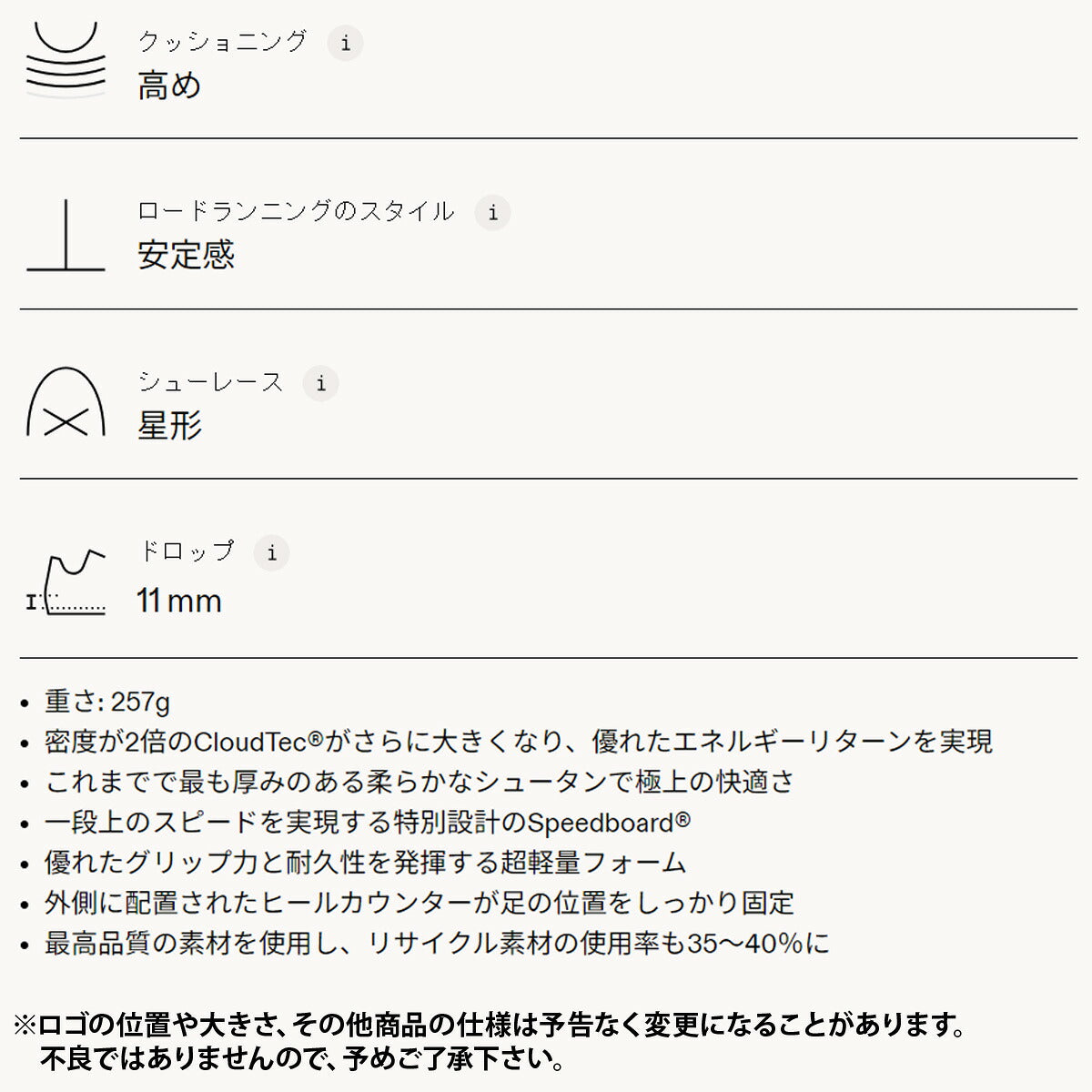 オン シューズ レディース Cloudflyer 4 クラウドフライヤー4 ブラック FLYERW