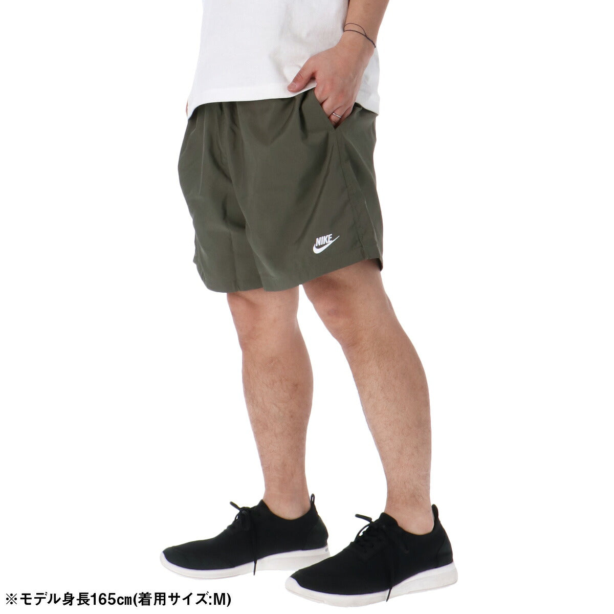 ナイキ スポーツ 短パン ウーブン フロー ハーフパンツ メンズ ブランド ショートパンツ NIKE 膝上 メッシュ 裏地付 アウトドア キャンプ FN3308 222 緑 カーキグリーン 新作 大きいサイズ 有 スポーツウェア