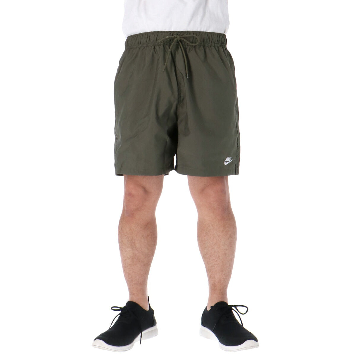 ナイキ スポーツ 短パン ウーブン フロー ハーフパンツ メンズ ブランド ショートパンツ NIKE 膝上 メッシュ 裏地付 アウトドア キャンプ FN3308 222 緑 カーキグリーン 新作 大きいサイズ 有 スポーツウェア