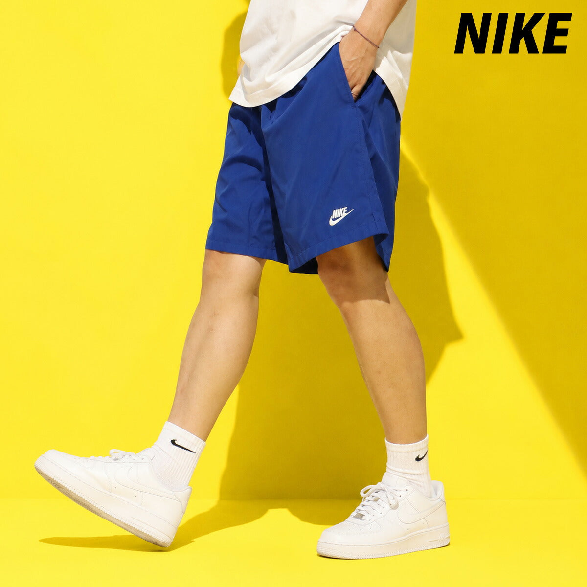 ナイキ スポーツ 短パン ウーブン フロー ハーフパンツ メンズ ブランド ショートパンツ NIKE 膝上 メッシュ 裏地付 アウトドア キャンプ FN3308 455 青 ブルー 新作 大きいサイズ 有 スポーツウェア