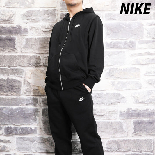 ナイキ クラブフリース スウェット 上下 セットアップ メンズ ブランド NIKE フード付き フーディ 裏毛 FN3885 010 黒 ブラック 新作 上下セット 大きいサイズ 有 スポーツウェア トレーニングウェア スポーツ