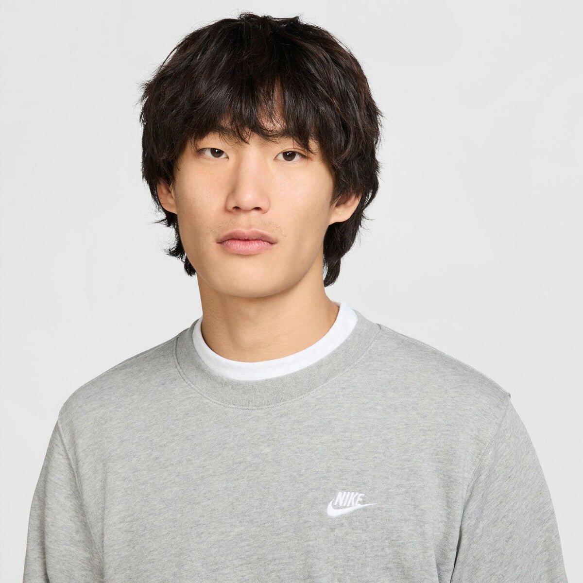 ナイキ トレーナー スウェット クラブ フレンチテリー スウェットシャツ メンズ ブランド クルーネック NIKE ワンポイント FN3889 063 3ds 灰色 グレー SALE セール 大きいサイズ 有 スポーツウェア トレーニングウェア スポーツ おしゃれ - 【公式】限定ジャージのタケスポ（Limited jersey takespo）