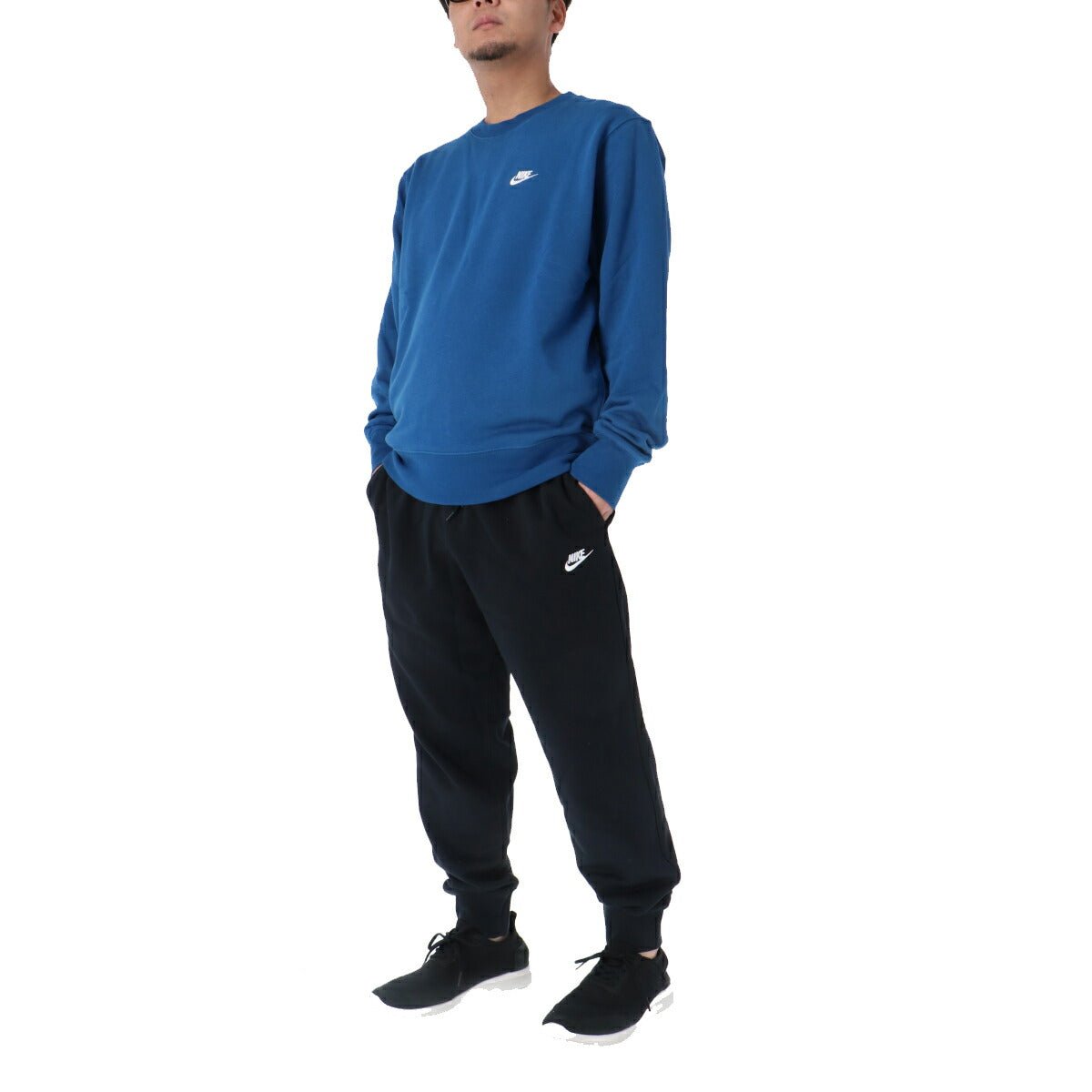 ナイキ クラブフレンチテリー スウェット 上下 セットアップ メンズ ブランド NIKE クルーネック トレーナー ジョガーパンツ 裏毛 ワンポイント FN3889 476 青 ブルー 新作 上下セット 大きいサイズ 有 スポーツウェア トレーニングウェア スポーツ おしゃれ - 【公式】限定ジャージのタケスポ（Limited jersey takespo）