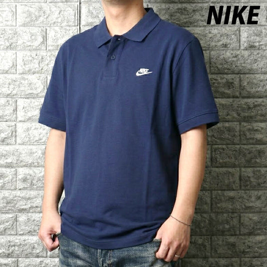 ナイキ ポロシャツ メンズ Nike Club 紺 ネイビー FN3895