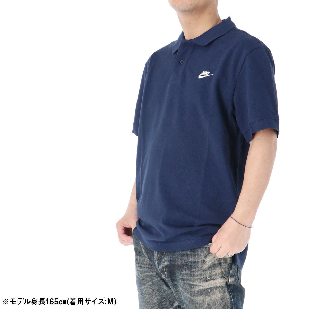 ナイキ ポロシャツ メンズ Nike Club 紺 ネイビー FN3895