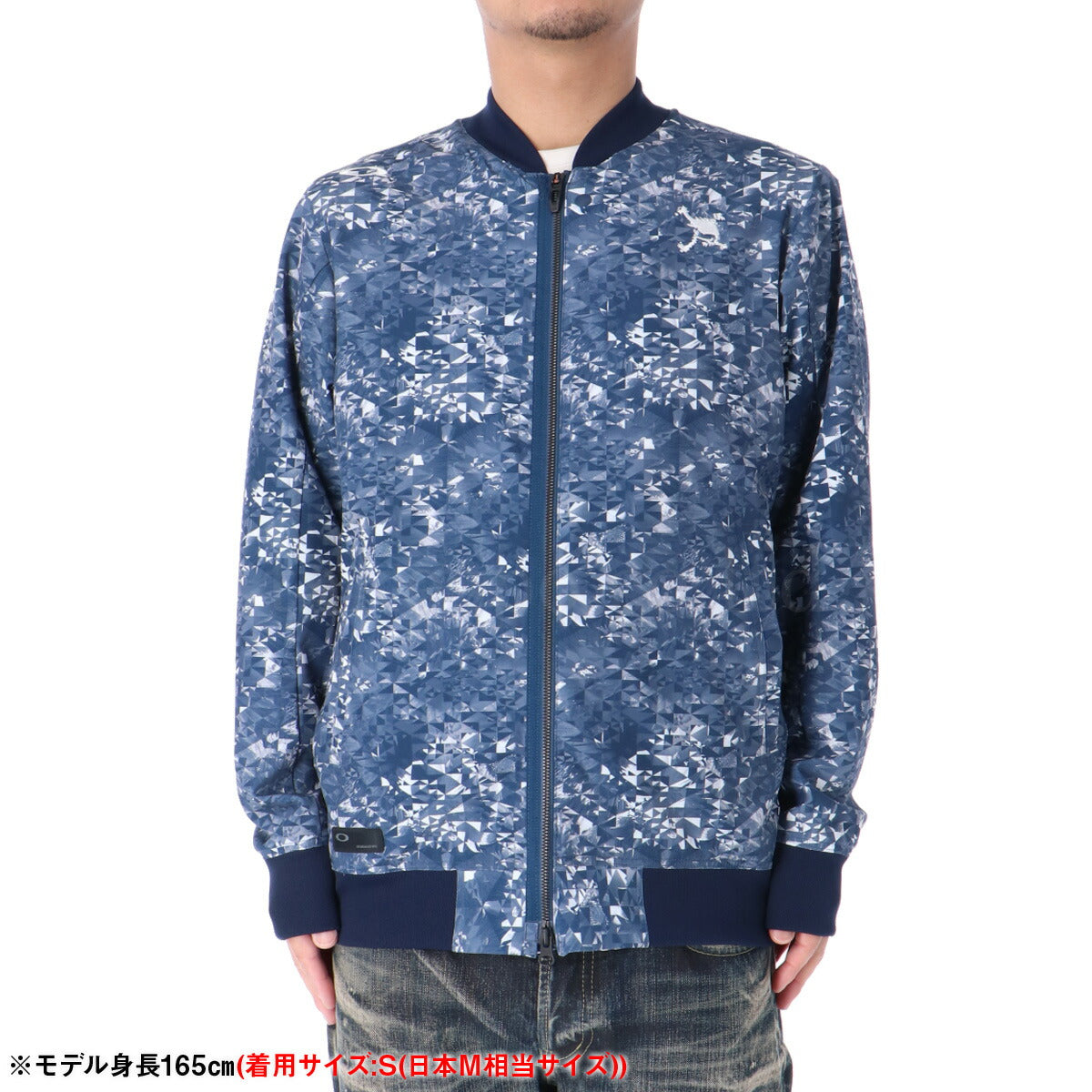 オークリー ウインドジャケット メンズ SKULL MA WIND JACKET ネイビー ホワイト FOA406417