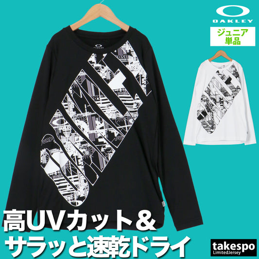 オークリー Tシャツ ジュニア ボールド ブラック ホワイト FOA407708