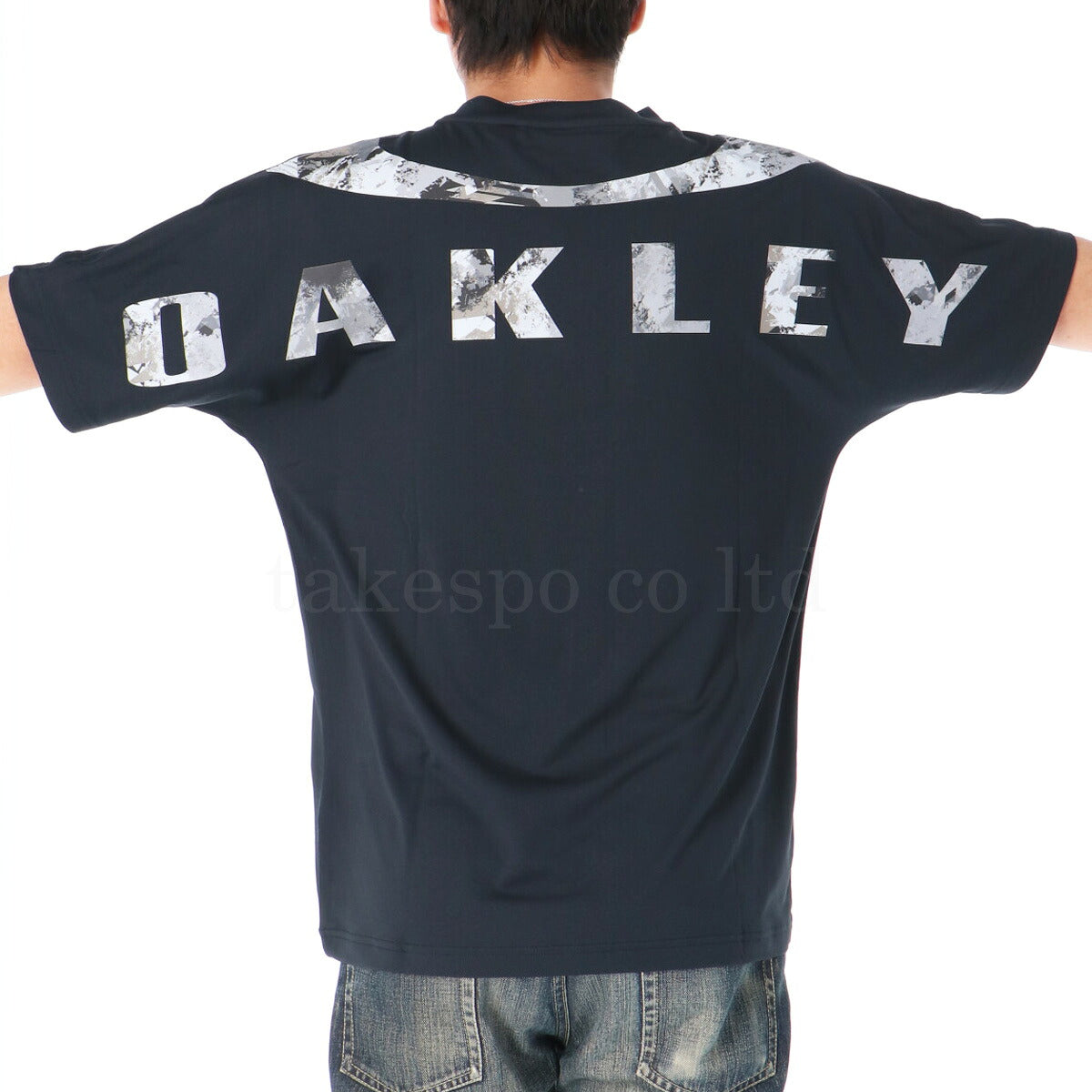 オークリー Tシャツ メンズ エンハンス ブラック ホワイト ブルー FOA408251