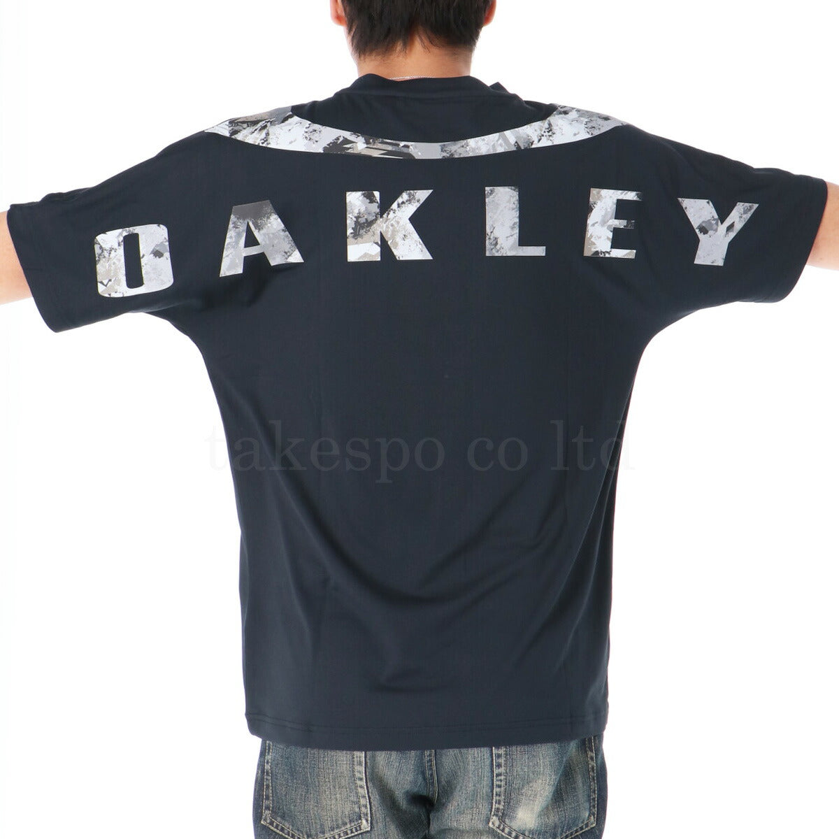 オークリー Tシャツ メンズ エンハンス ブラック ホワイト ブルー FOA408251