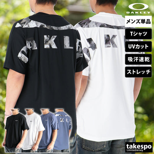 オークリー Tシャツ メンズ エンハンス ブラック ホワイト ブルー FOA408251